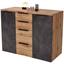 Kommode Kai 2 B:120cm Wotan Eiche Dekor/ Betonoptik - Eichefarben/Alufarben, MODERN, Holzwerkstoff (120/80/39cm) Kommode Kai 2 B:120cm Wotan Eiche Dekor/ Betonoptik - Eichefarben/Alufarben, MODERN, Holzwerkstoff (120/80/39cm)
