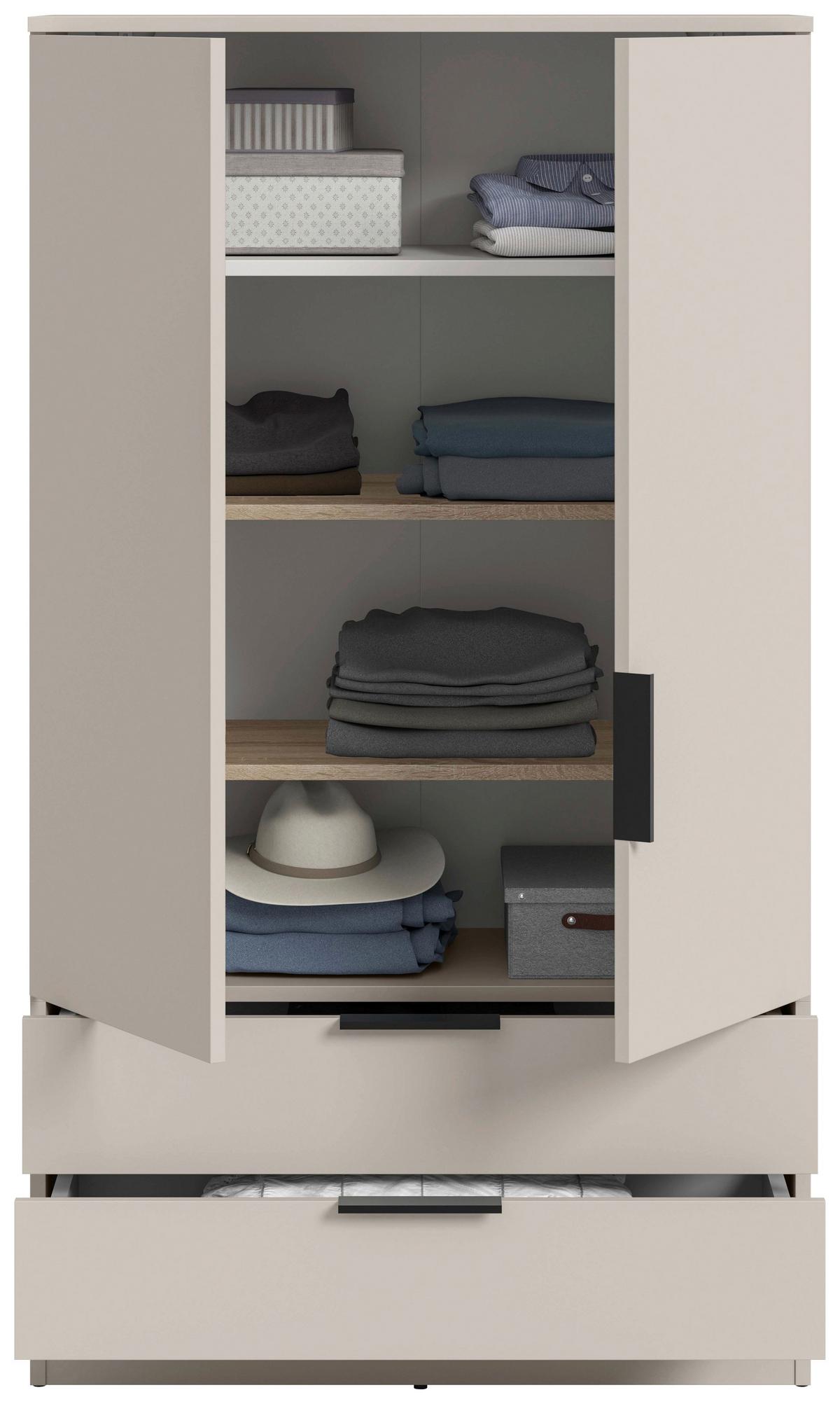 DREHTÜRENSCHRANK Kopenhagen Kaschmir B: 80cm - Kaschmir, MODERN, Holzwerkstoff (80/140/37cm) - Livetastic