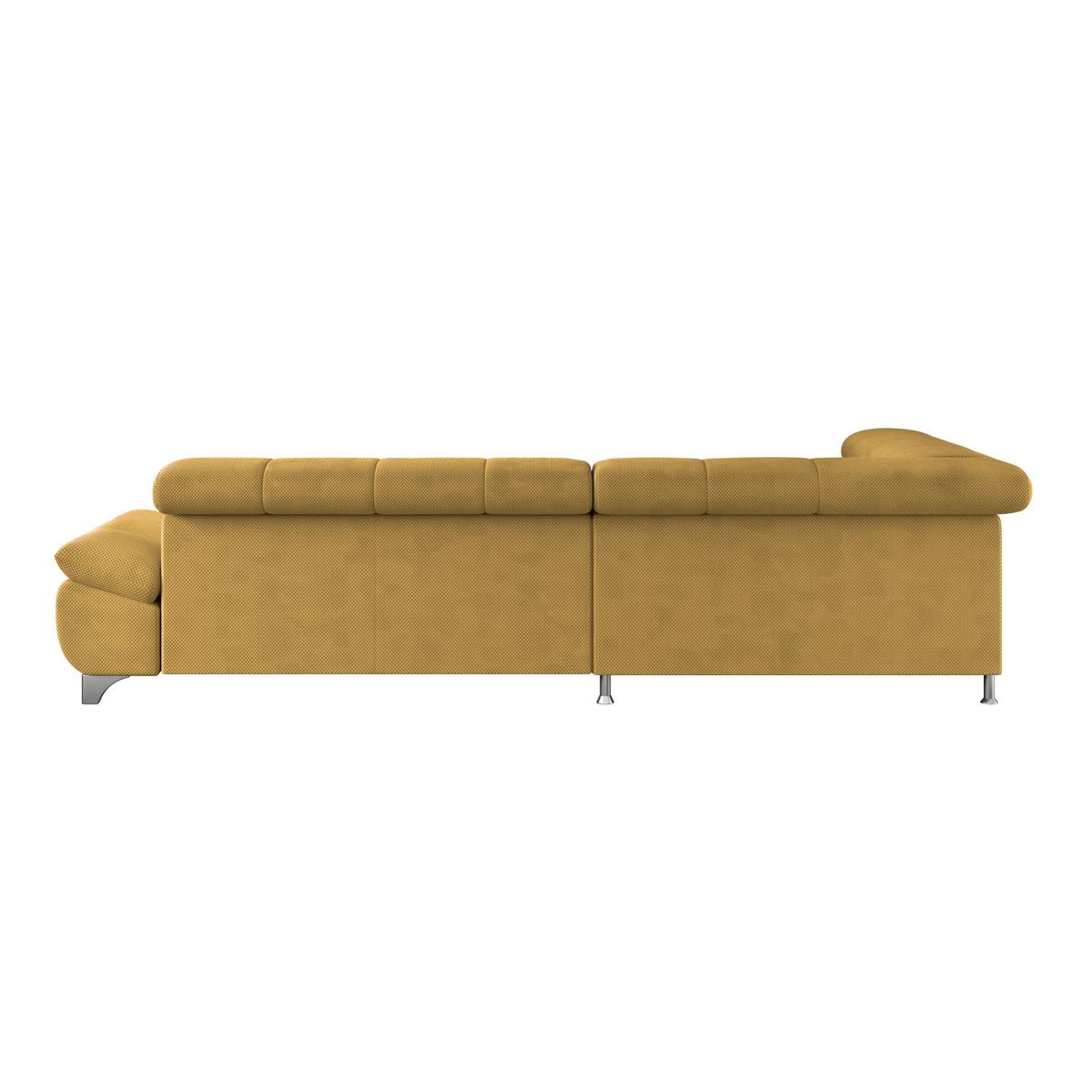 Ecksofa Gemini Senfgelb, B: 234cm - Chromfarben/Senfgelb, KONVENTIONELL, Textil (234/312cm)