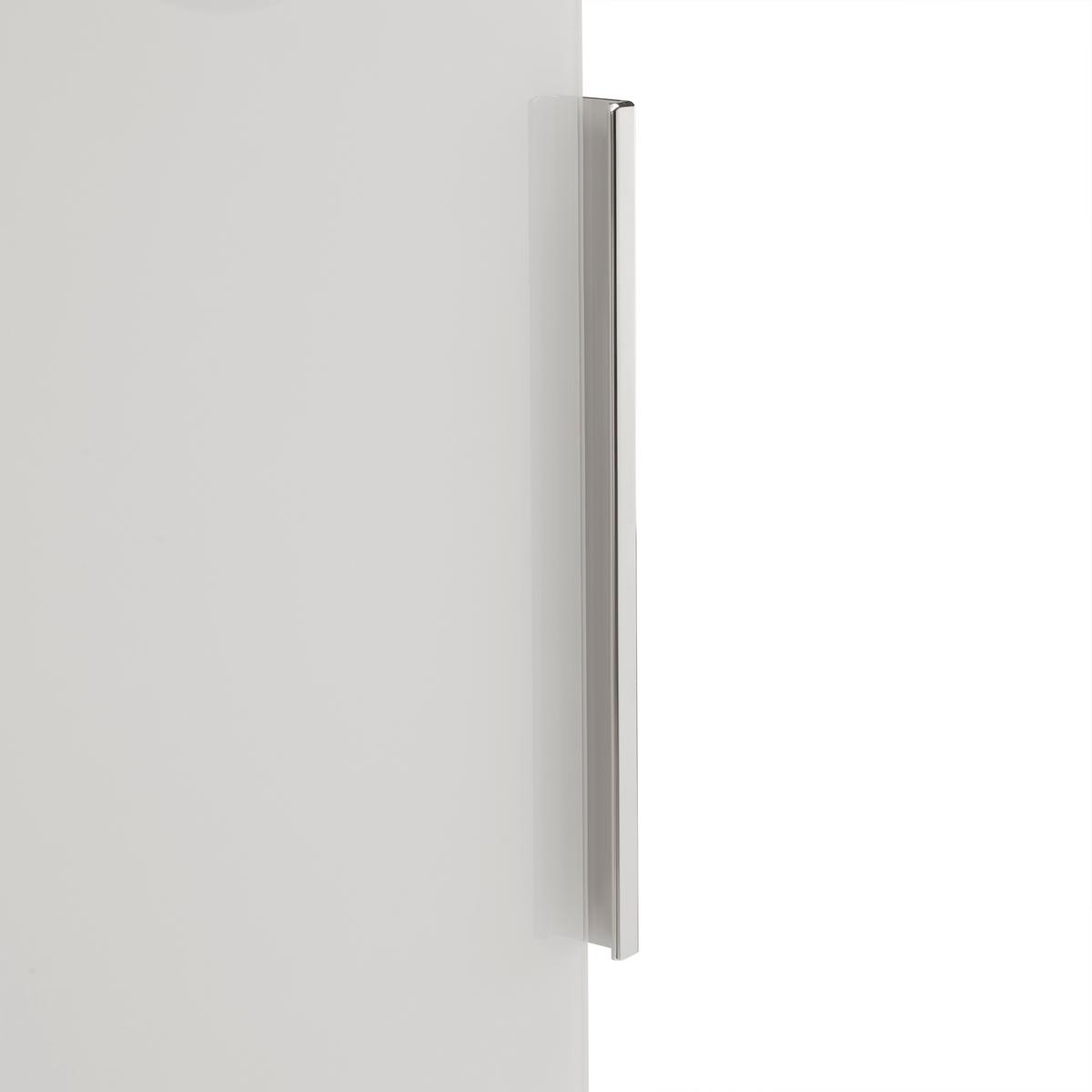 Závěsný díl Siena sklo, bílá - bílá/černá, Moderní, kov/kompozitní dřevo (45/125/32cm) - Premium Living