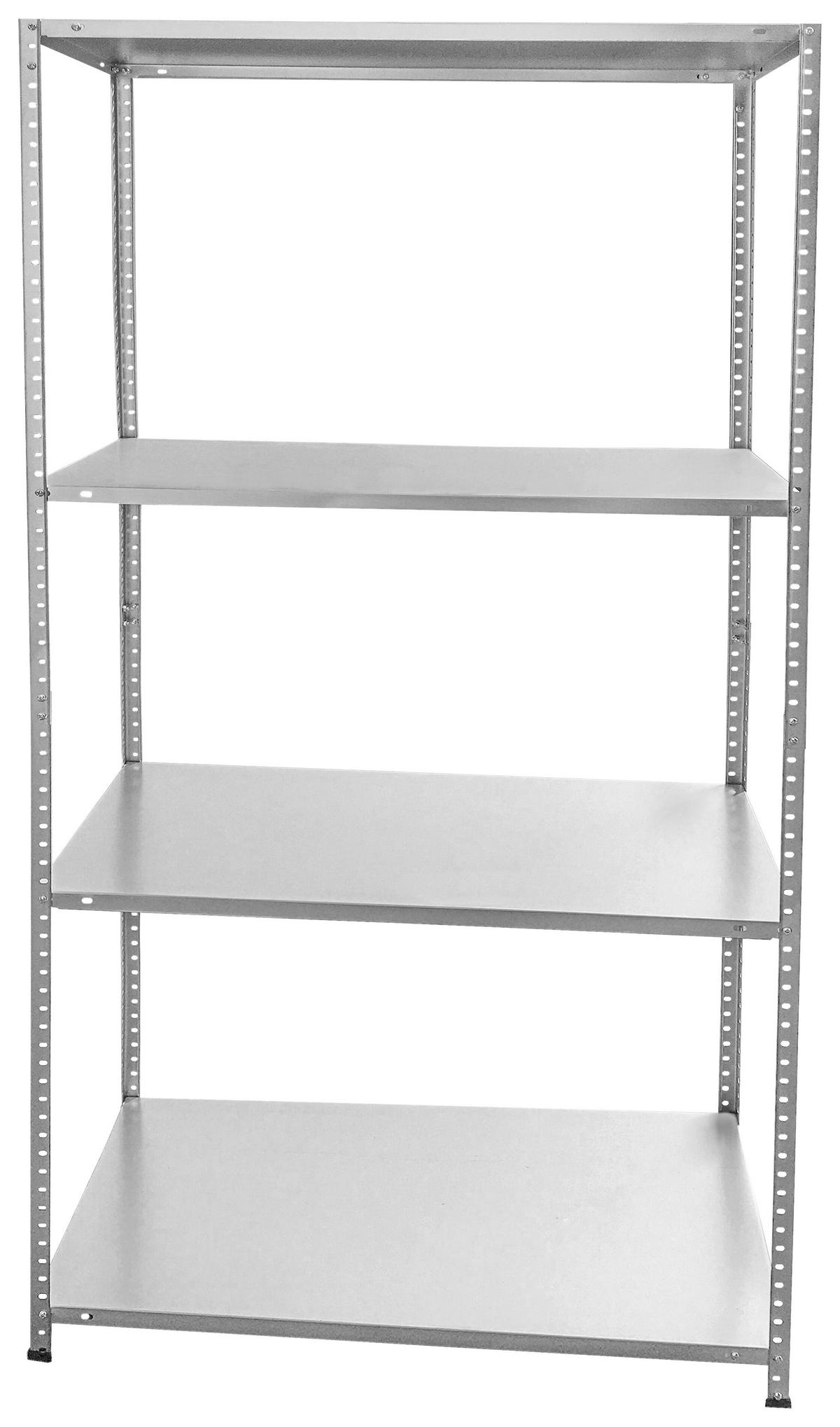 Schraubregal Carbonstahl 75x150x30 cm 40kg/Boden - Silberfarben, MODERN, Metall (75/150/30cm) - Homezone