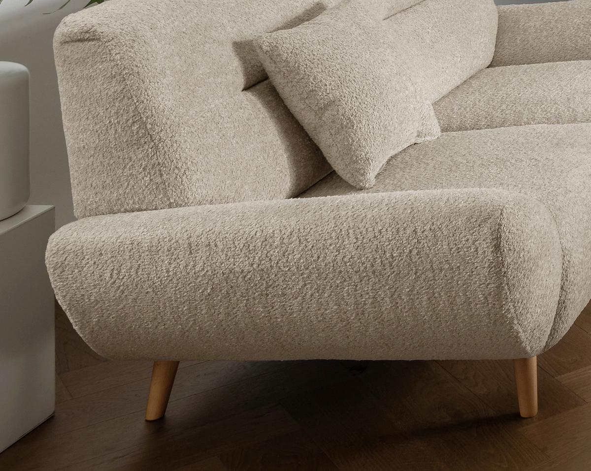 3-Sitzer-Sofa Drago, Beige B: 205 cm - Wildeiche/Beige, KONVENTIONELL, Textil (205/81/90cm) - MID.YOU