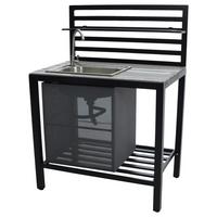 Outdoorküche Valerian - Anthrazit, MODERN, Metall (90/127/60cm) - Beldano