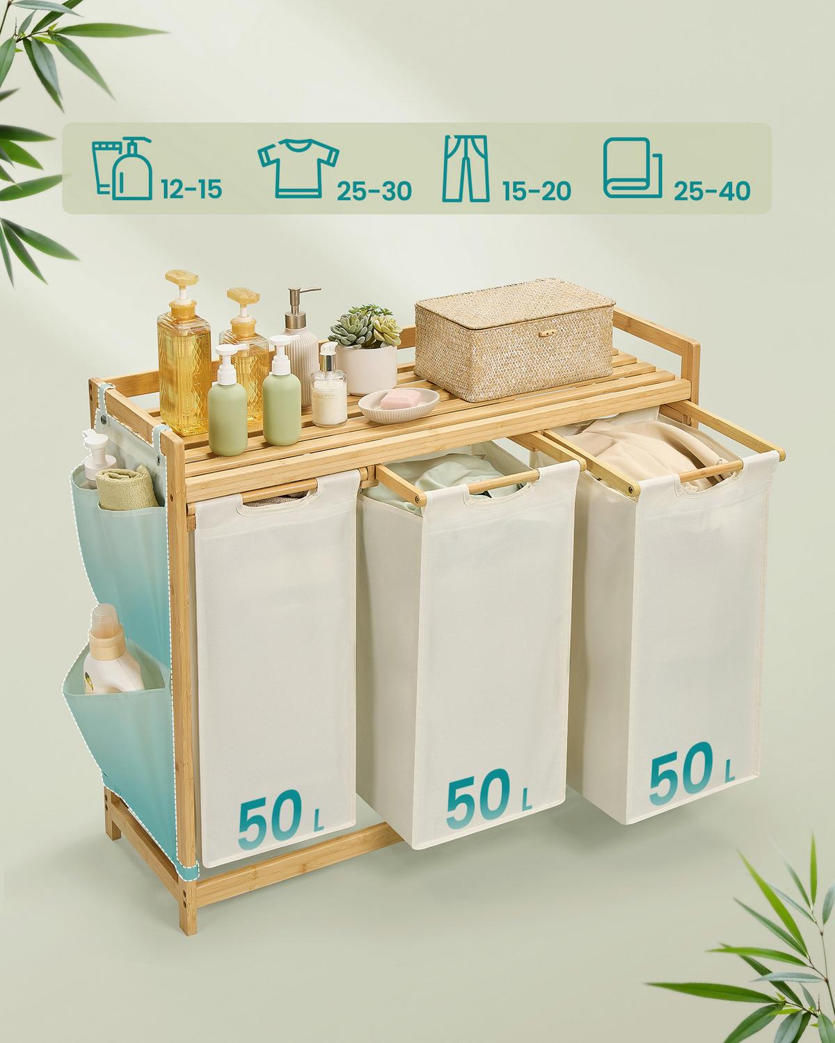 Wäschekorb Ecru B: 94cm - Ecru, Basics, Naturmaterialien/Textil (94/78/33cm)