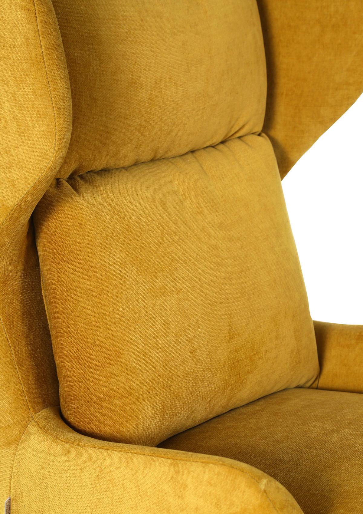 Ohrensessel Gelb B: 75 cm - Gelb/Schwarz, Trend, Textil (75/111/83cm) - Livetastic