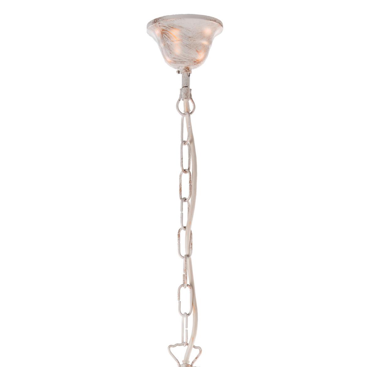 Kristall-hängeleuchte 4670/8a - Weiß, KONVENTIONELL, Glas/Metall (70/105cm)