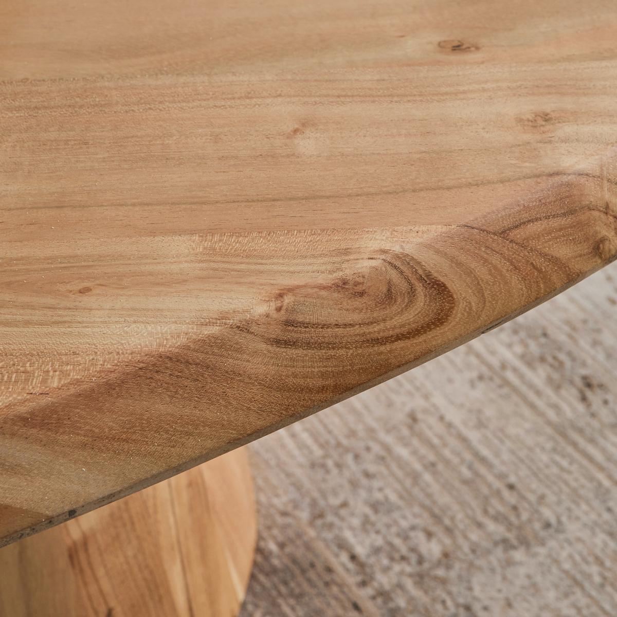 Sada konferečních stolků TREE akácie masiv - barvy akácie, Moderní, dřevo (80/55/40/45/80/55cm) - Premium Living
