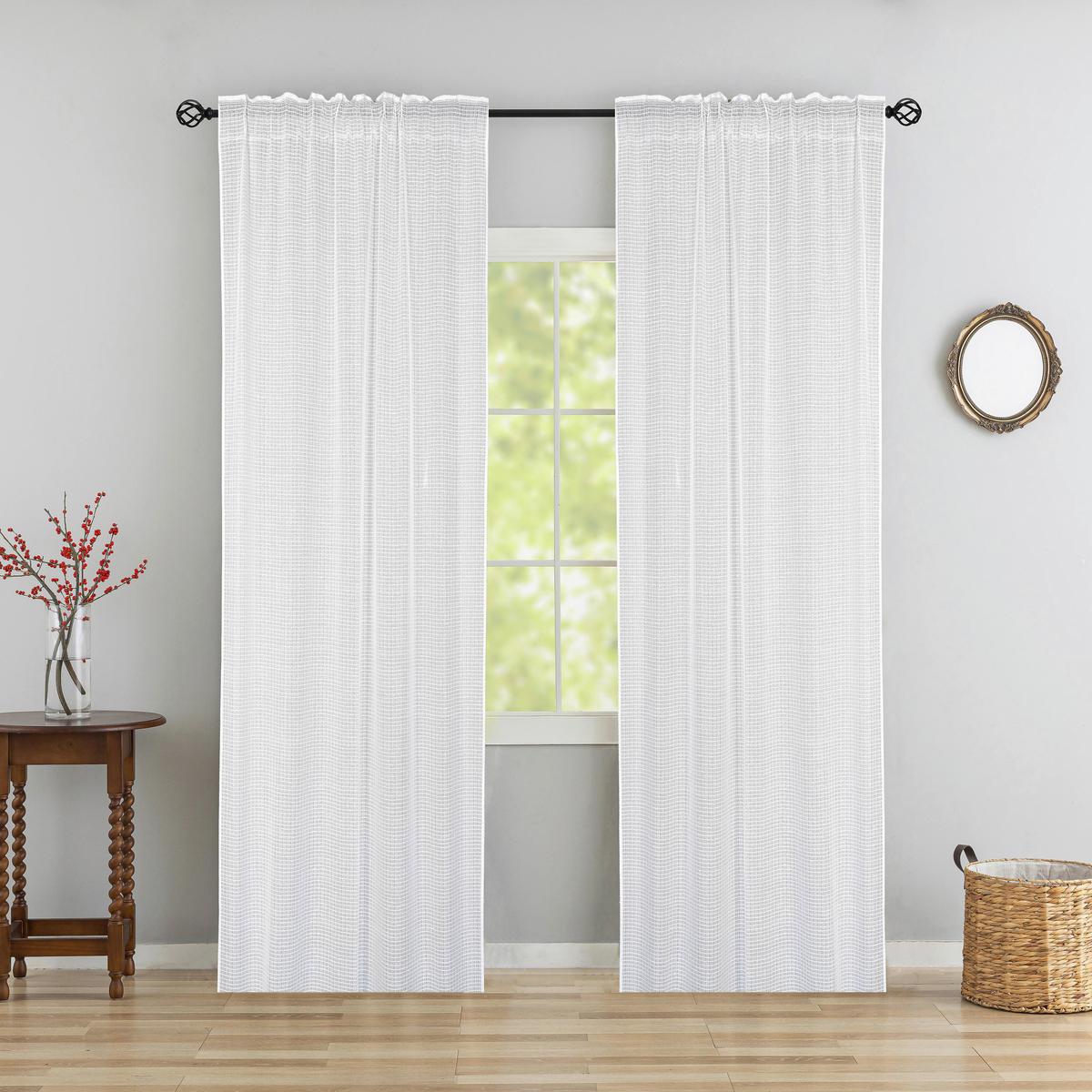 Fertigvorhang Elinja - Weiß, MODERN, Textil (140/245cm) - Luca Bessoni
