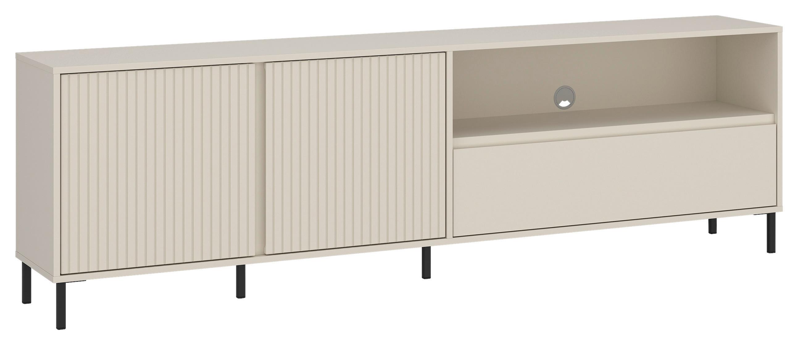 Tv-element Avenale Kaschmir B: 207,8 Cm - Kaschmir/Schwarz, Trend, Holzwerkstoff (207,8/65,4/40cm)