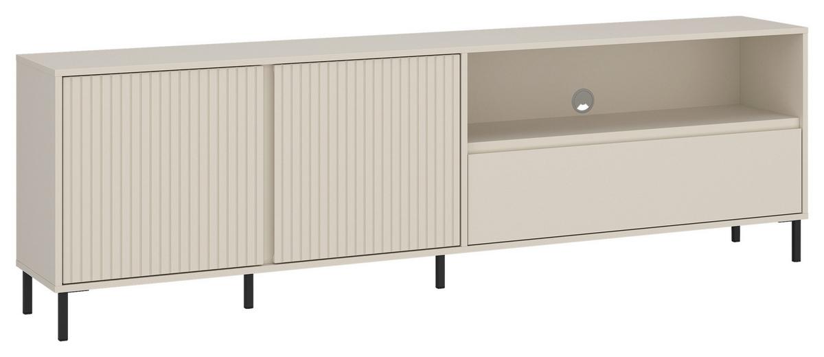 Tv-element Avenale Kaschmir B: 207,8 Cm - Kaschmir/Schwarz, Trend, Holzwerkstoff (207,8/65,4/40cm)