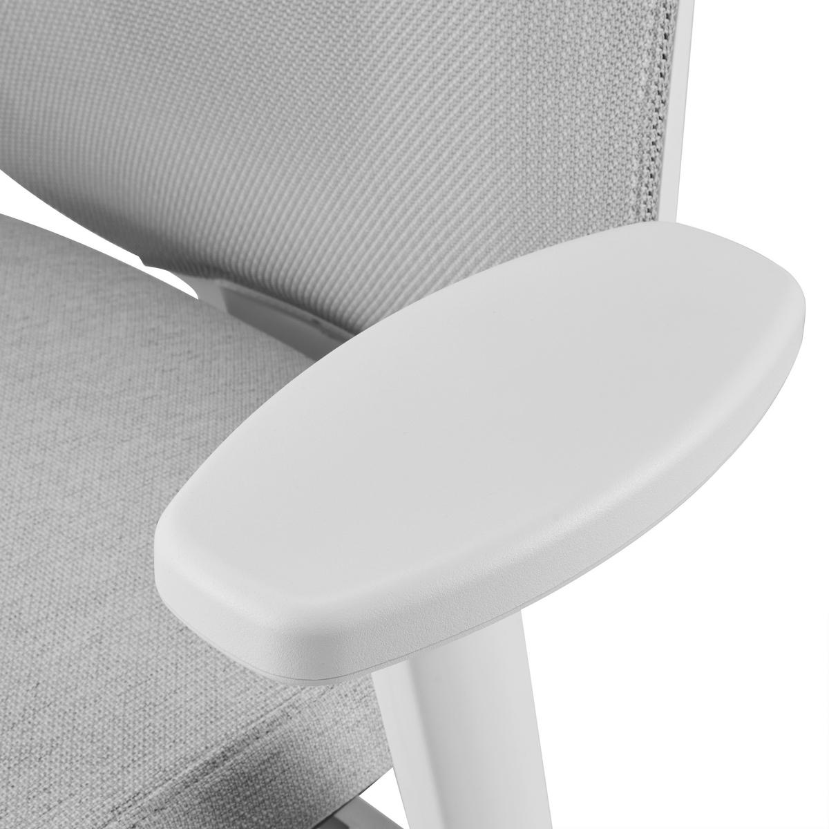 Drehstuhl Skandis Pro Weiß/Grau B: 71cm - Weiß/Grau, MODERN, Kunststoff/Textil (71/131/66cm) - MID.YOU