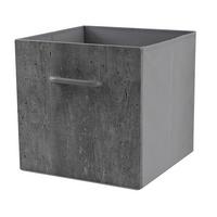 Faltbox Martin - Grau, KONVENTIONELL, Karton/Holz (33/33/32cm) - James Wood