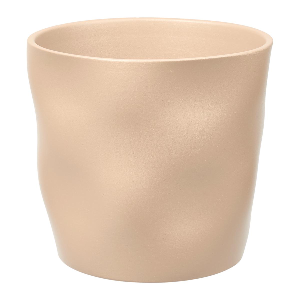 Obal na kvetináč CASHMERE -PAZ- - taupe, keramika (15,5/14,5cm) - Mömax