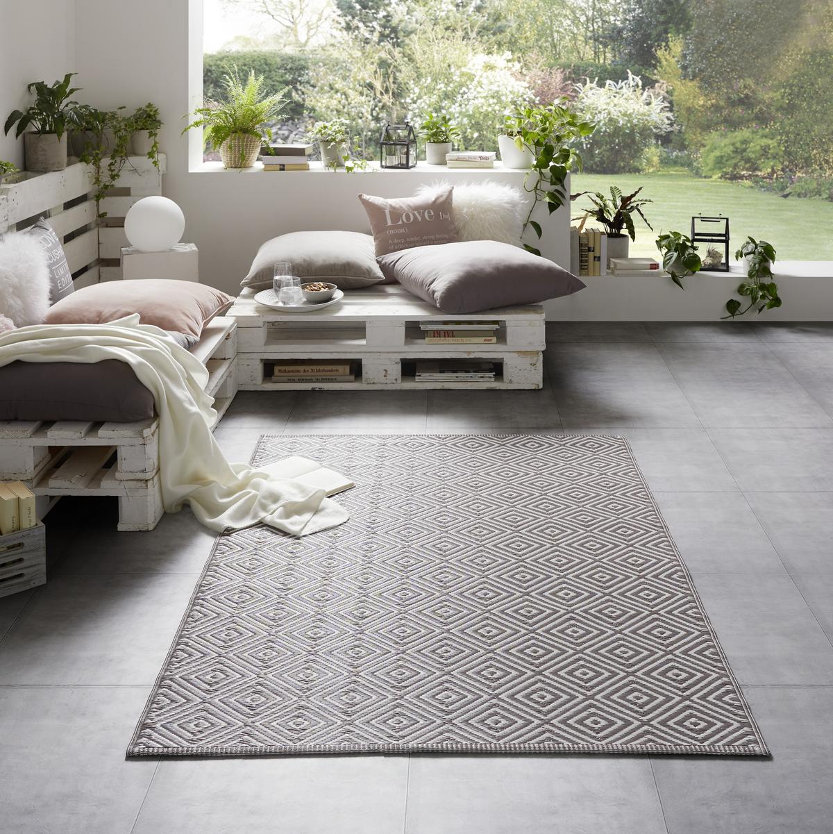 VONKAJŠÍ KOBEREC MIAMI - sivá, Basics (120/170cm) - Modern Living