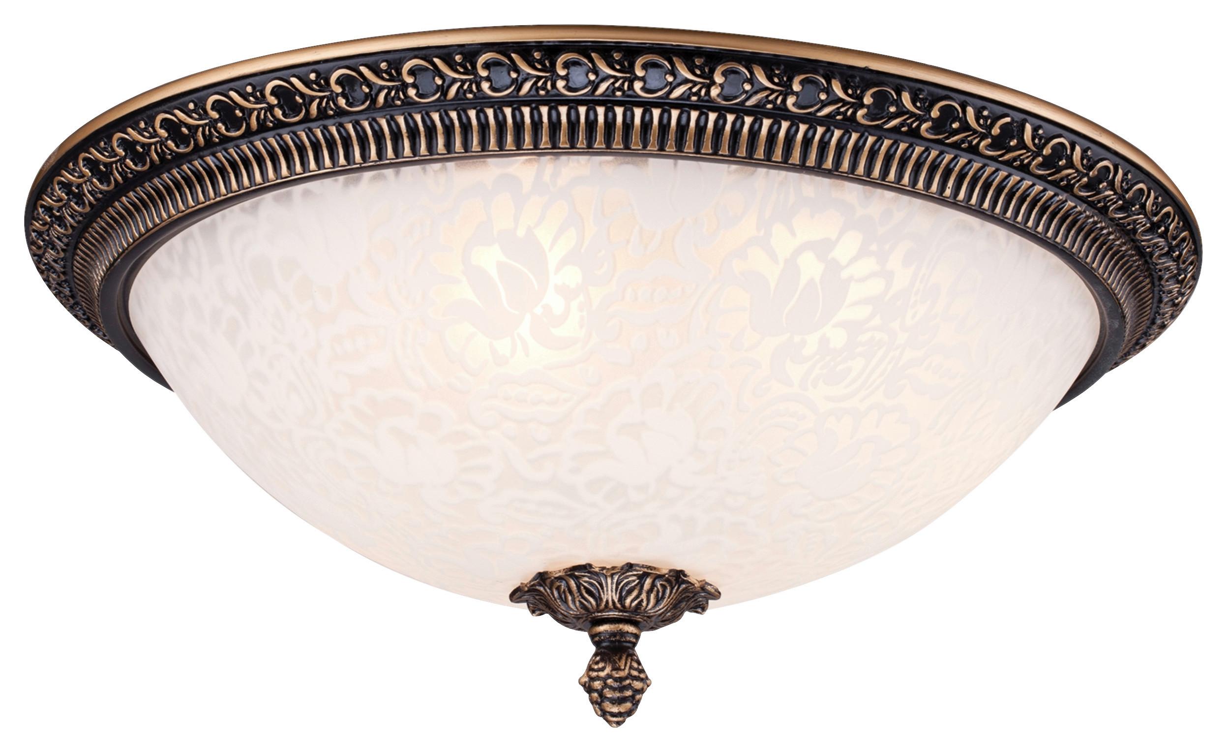 DECKENLEUCHTE PASCAL - Weiß/Bronzefarben, Basics, Glas/Metall (37/19cm) - MAYTONI