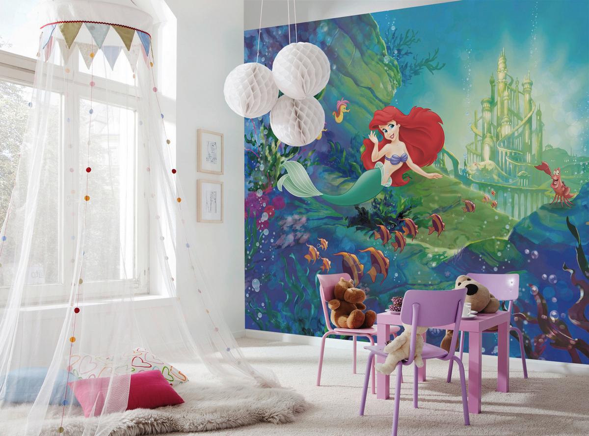 FOTOTAPETE Arielles´s Castle - Multicolor, Design, Papier (368/254cm) - Disney