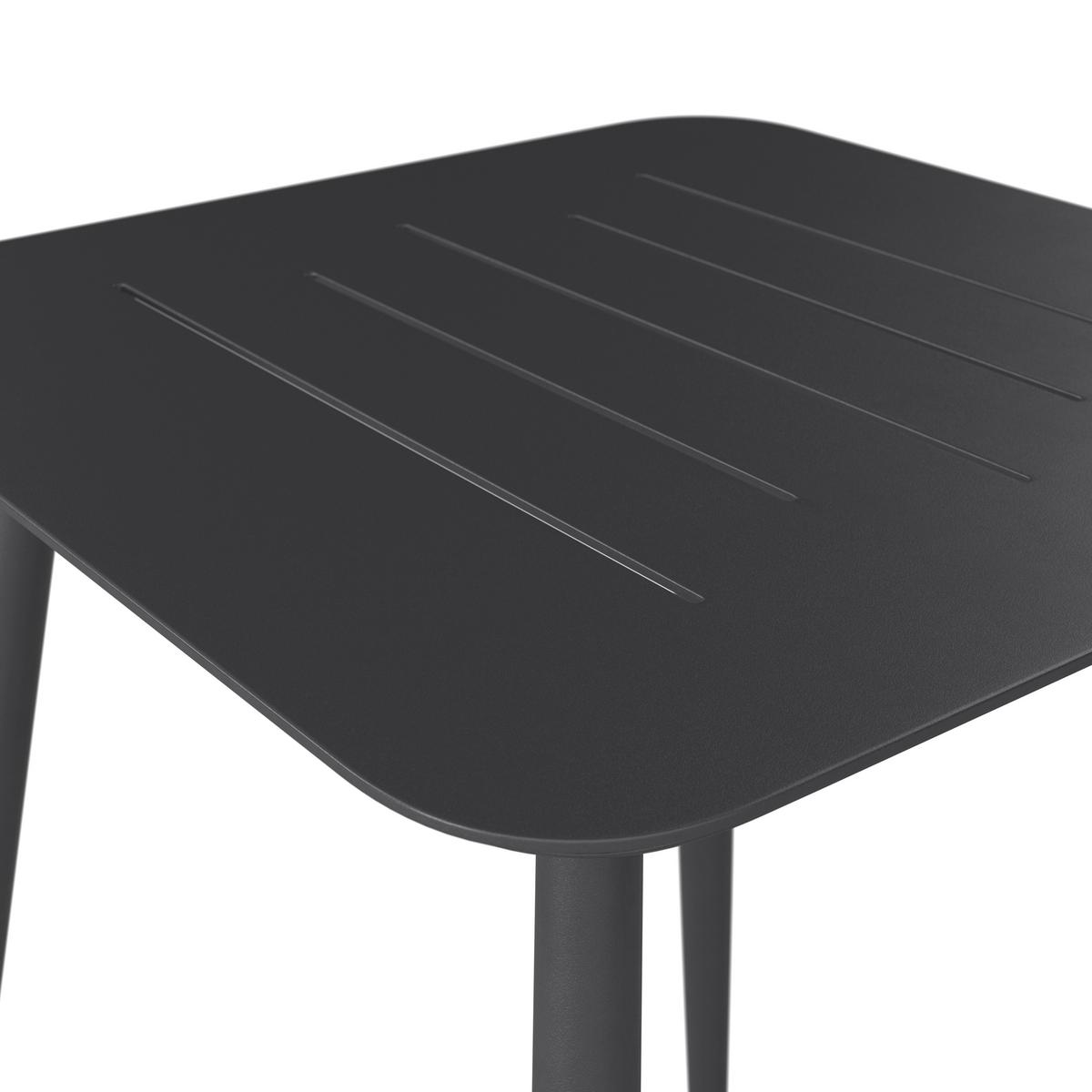 Gartentisch Titan Metall L 74,5 cm - Anthrazit, MODERN, Metall (74,5/72/74,5cm) - Luca Bessoni