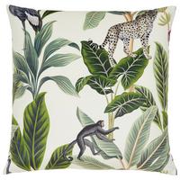 DEKORAČNÝ VANKÚŠ Junglelife, 60/60 cm, biela - biela, Konventionell, textil (60/60cm) - Modern Living