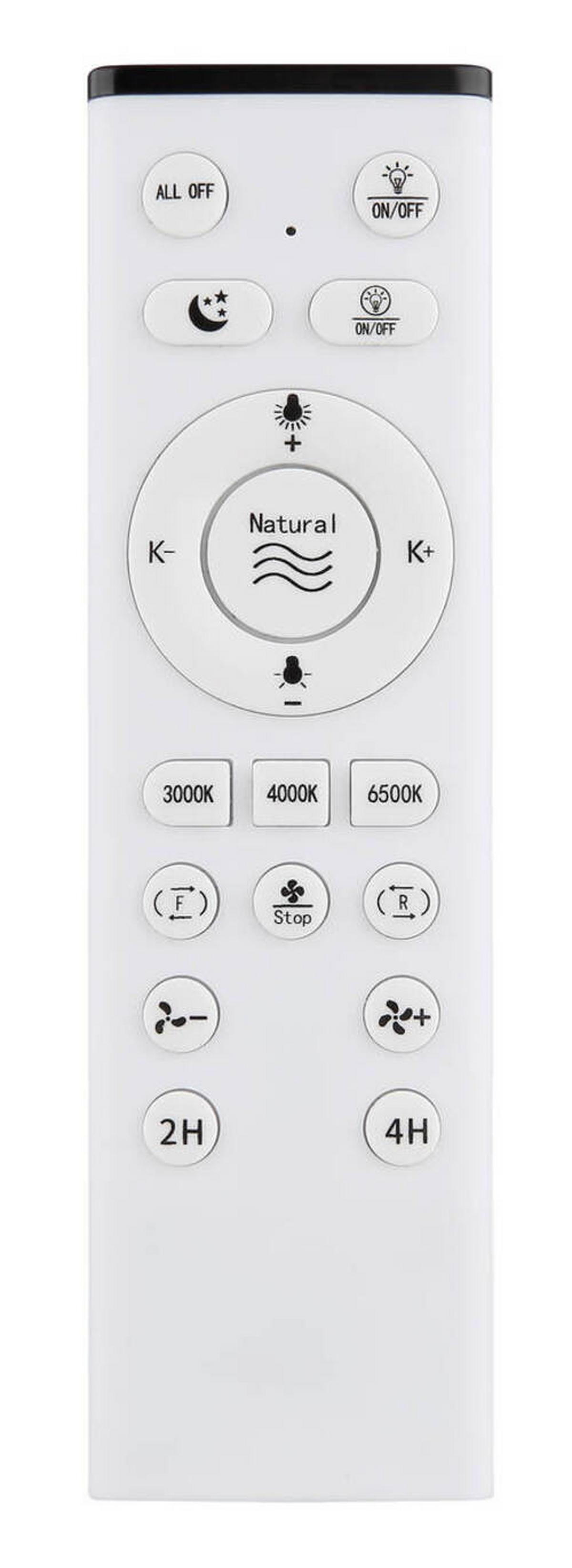 Mennyezeti Ventilátor 03653 - fekete/áttetsző, Konventionell, műanyag/fém (54/15,9cm) - Globo