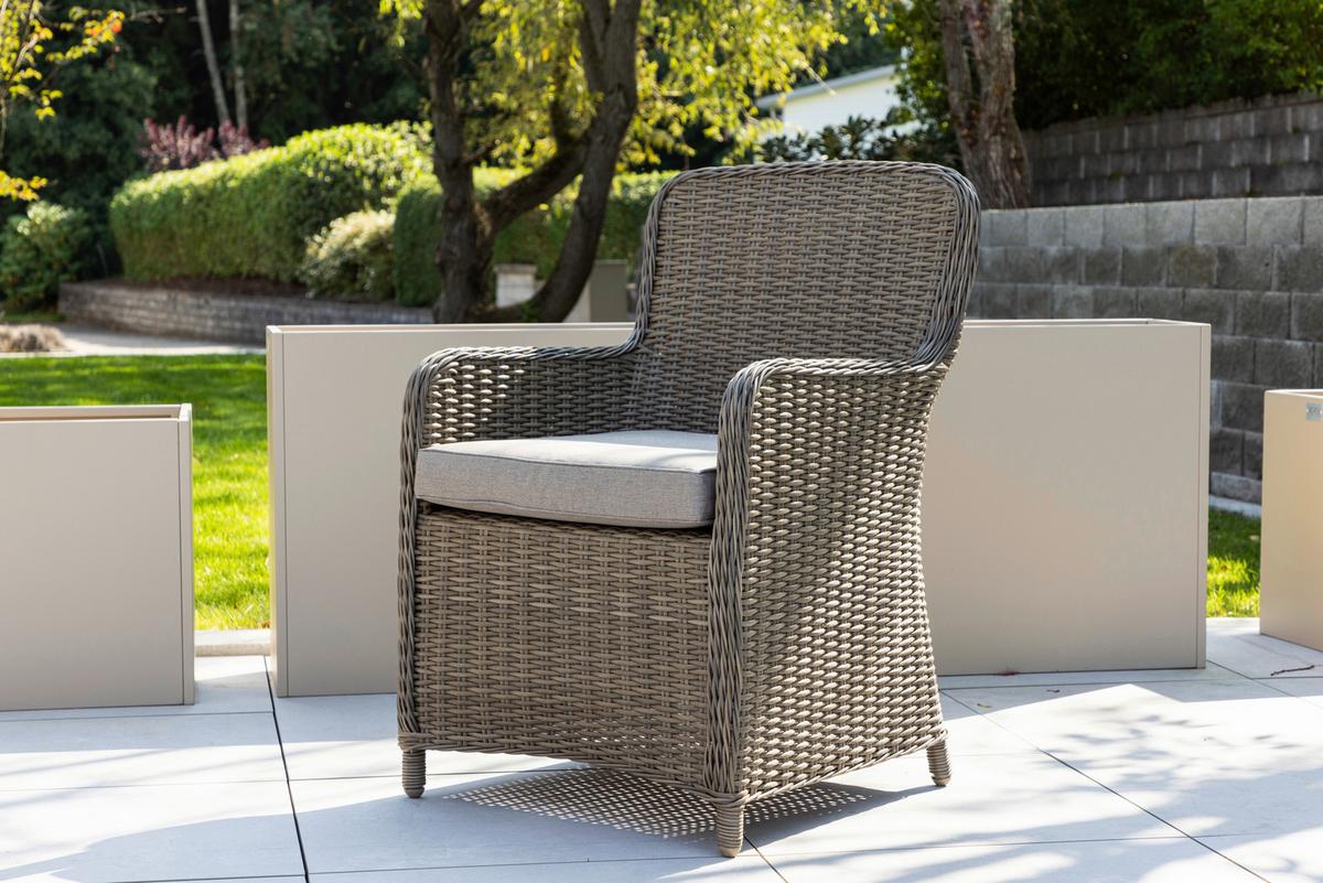 GARTENSTUHL-SET WEMBLEY - Braun, KONVENTIONELL, Kunststoff/Metall (62/94/66cm) - Gardenson