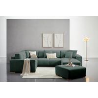 Hocker Vouge Grün BxHxT: 101x44x92 cm - Buchefarben/Grün, KONVENTIONELL, Textil (101/44/92cm) - Livetastic