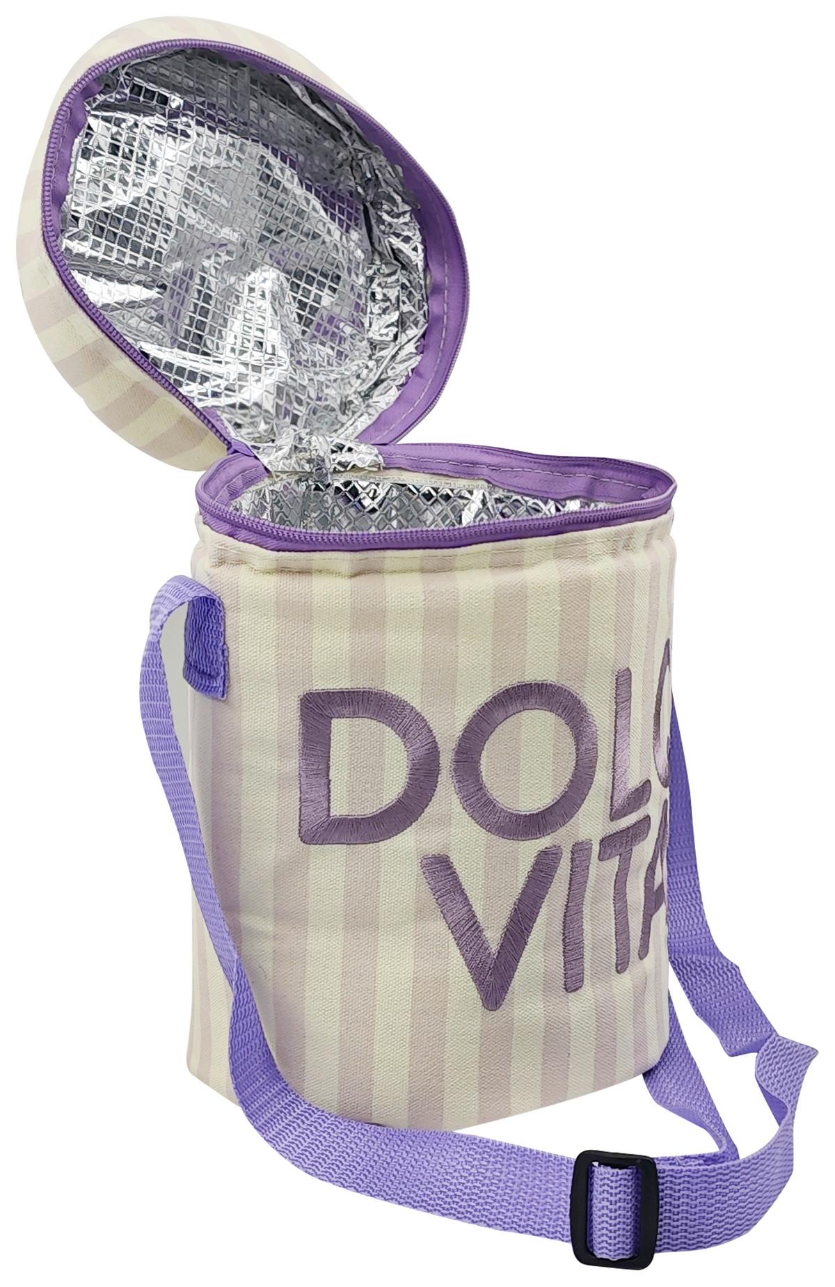 Chladící taška objem 7L - bílá/šeříková, Konvenční, kov/textil (17/24/17cm) - Mömax