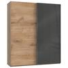 Schwebetürenschrank B: 200 Cm Level 36c Grau/eiche Dekor - Eichefarben/Grau, MODERN, Holzwerkstoff (200/236/65cm) - MID.YOU