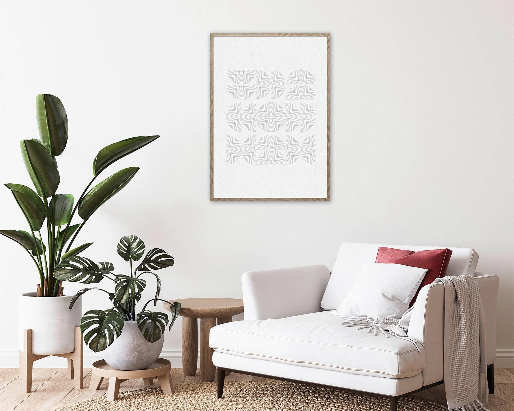 Obraz na plátně MIKE, 50x70x2,2cm - bílá/přírodní barvy, Moderní, kompozitní dřevo/plast (50/70/2,2cm) - Mömax