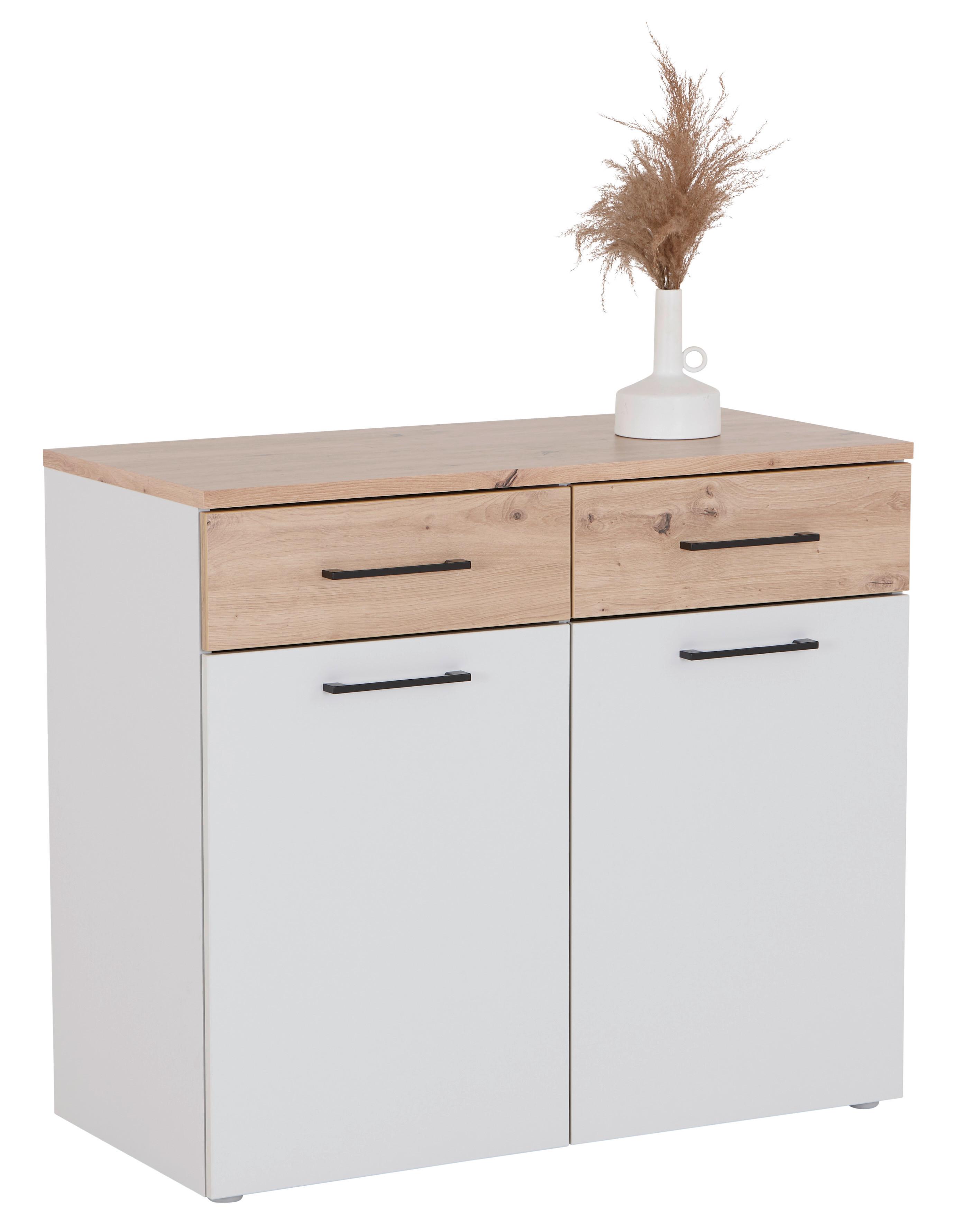 Kommode 100 cm Kontor K11, Eiche Dekor - Eichefarben/Grau, MODERN, Holzwerkstoff (100/87,6/47cm)