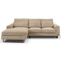 Ecksofa Bolivia Beige S: 276x183 cm - Beige/Schwarz, Basics, Holzwerkstoff/Textil (276/183cm) - MID.YOU