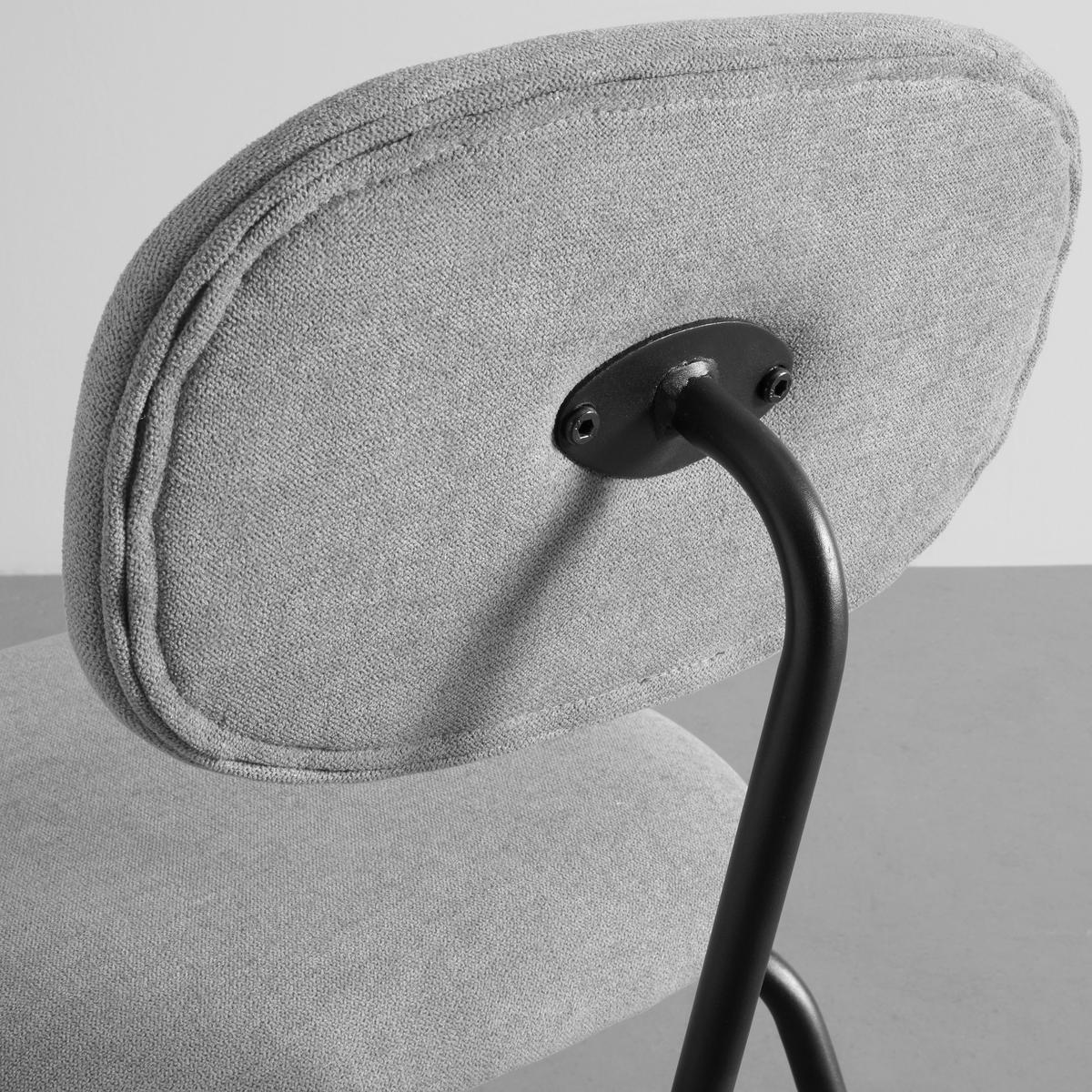 Sada 2ks židlí PINO světle šedá - černá/světle šedá, Moderní, kov/textil (46/80/55cm) - PBJ