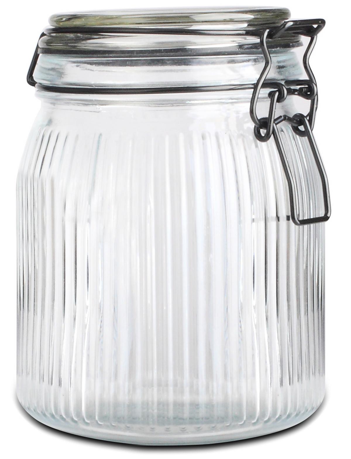 Dóza na potraviny Juna, 0,9l - priehľadné, Modern, kov/plast (11/15,2cm) - Premium Living
