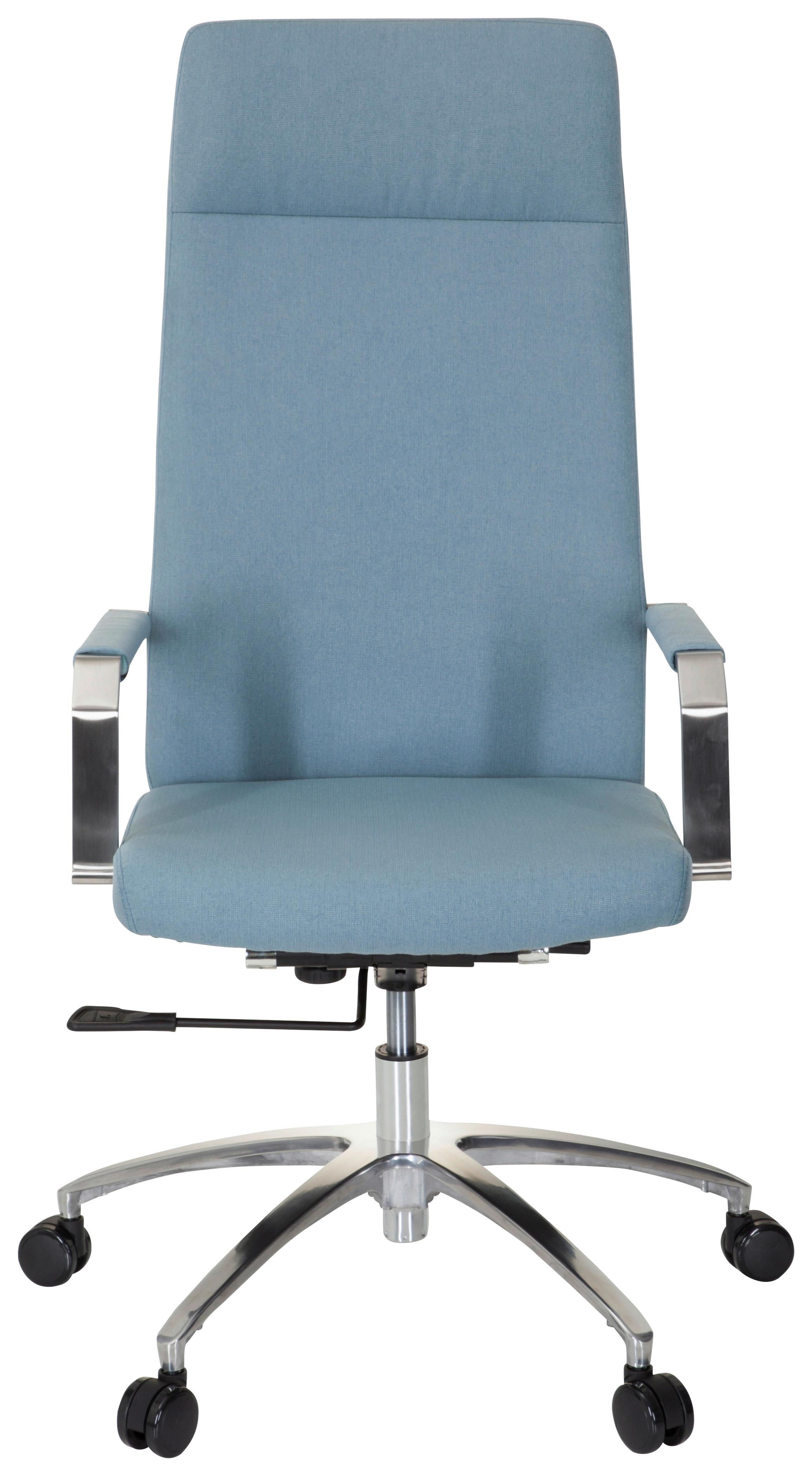 Drehstuhl Saranto Plus I Hellblau - Alufarben/Hellblau, MODERN, Kunststoff/Textil (56/131/67cm) - MID.YOU