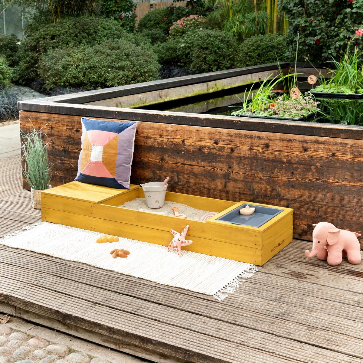 Sandkasten Muddy Buddy® - Basics, Holz (150/45/20cm) - MUDDY BUDDY