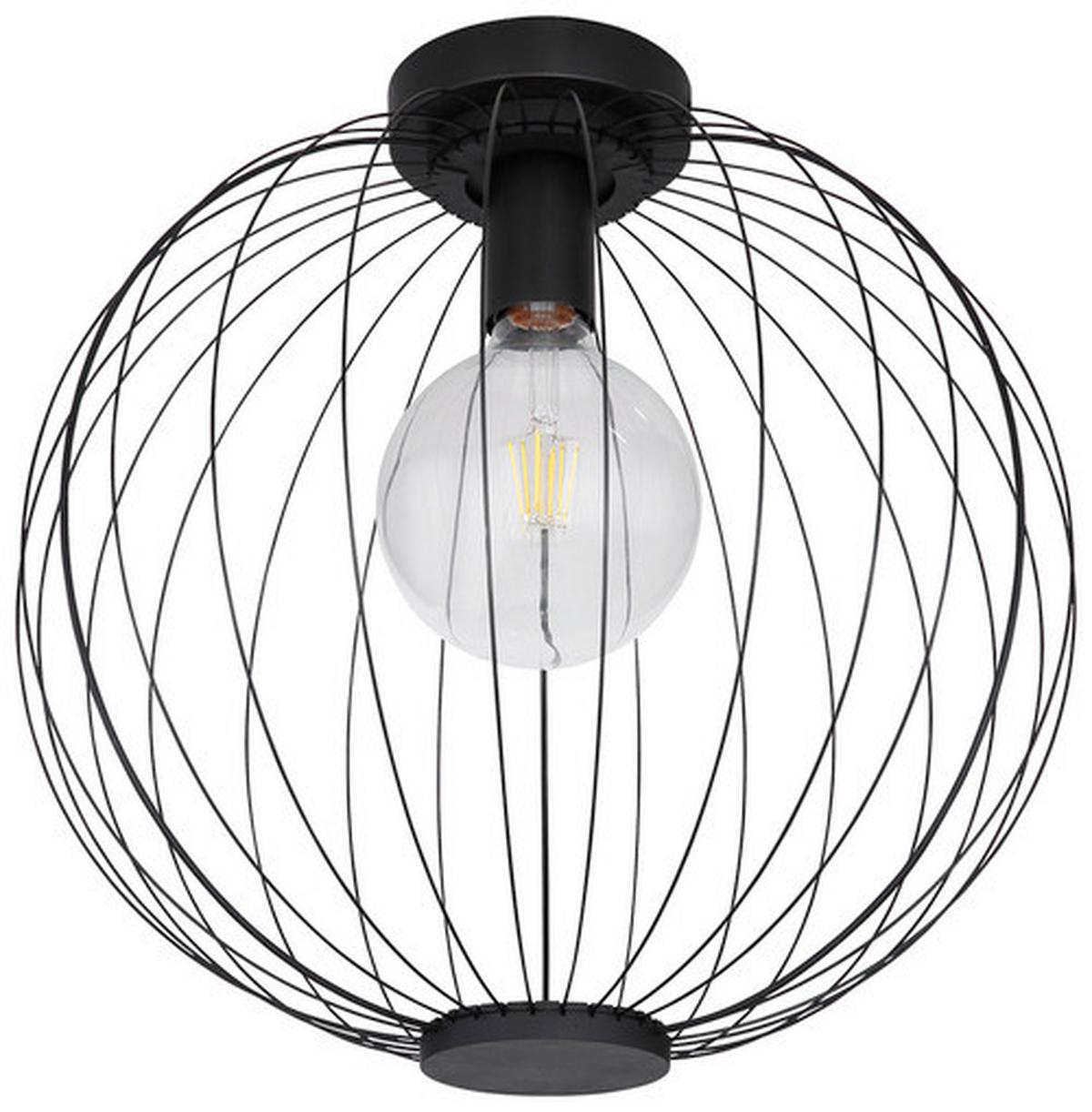 Deckenleuchte Roza Ø 40 cm - Schwarz, Trend, Metall (40/37,5cm) - Globo