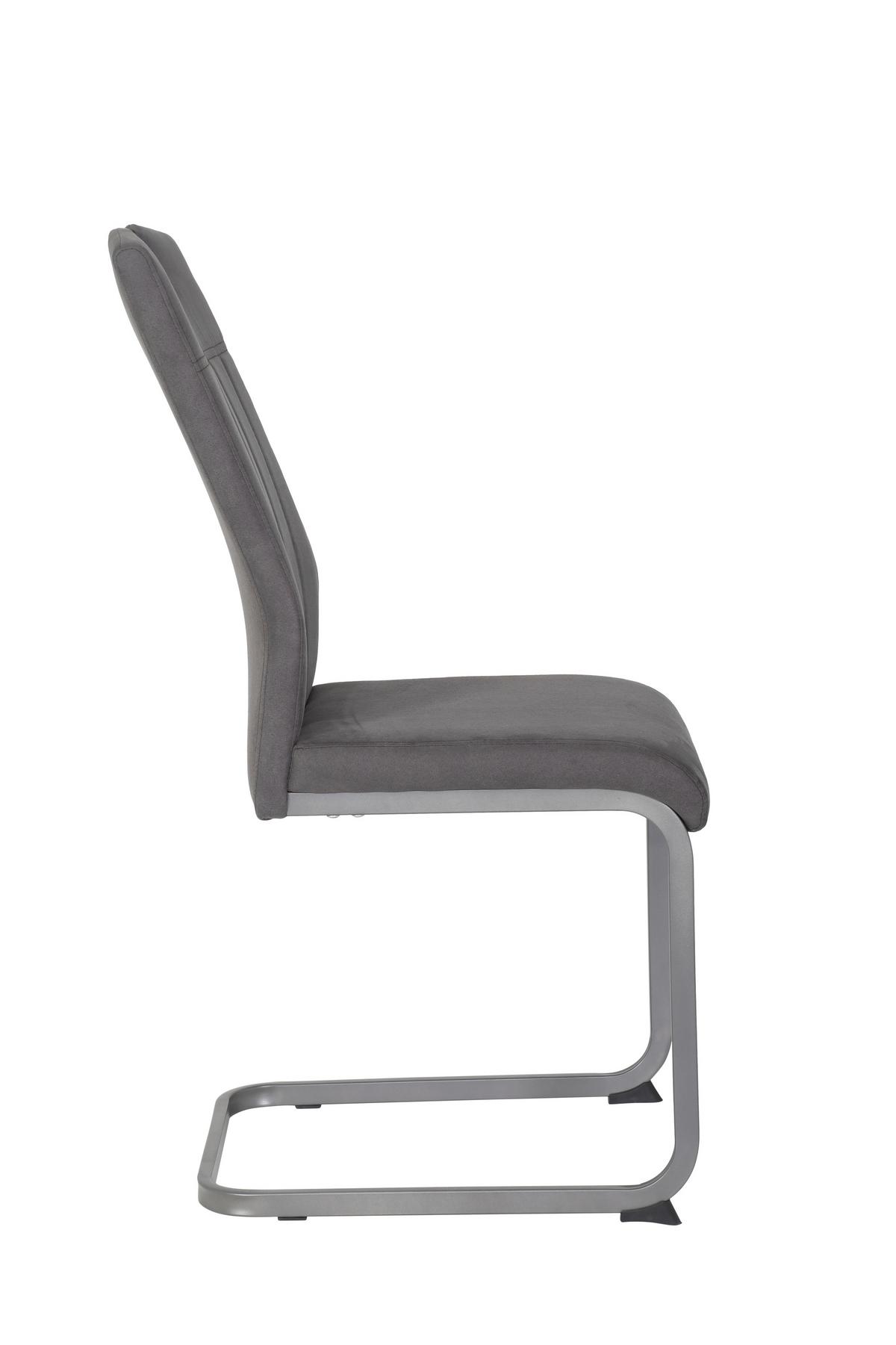 Tischgruppe Agnes I G - Anthrazit/Eiche Artisan, MODERN, Holzwerkstoff/Textil (140 - 220/76/90cm) - MID.YOU