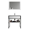Badezimmer 3--Teilig. Waschplatz "bitila 80" - Schwarz/Weiß, MODERN, Glas/Keramik (80cm) - MID.YOU