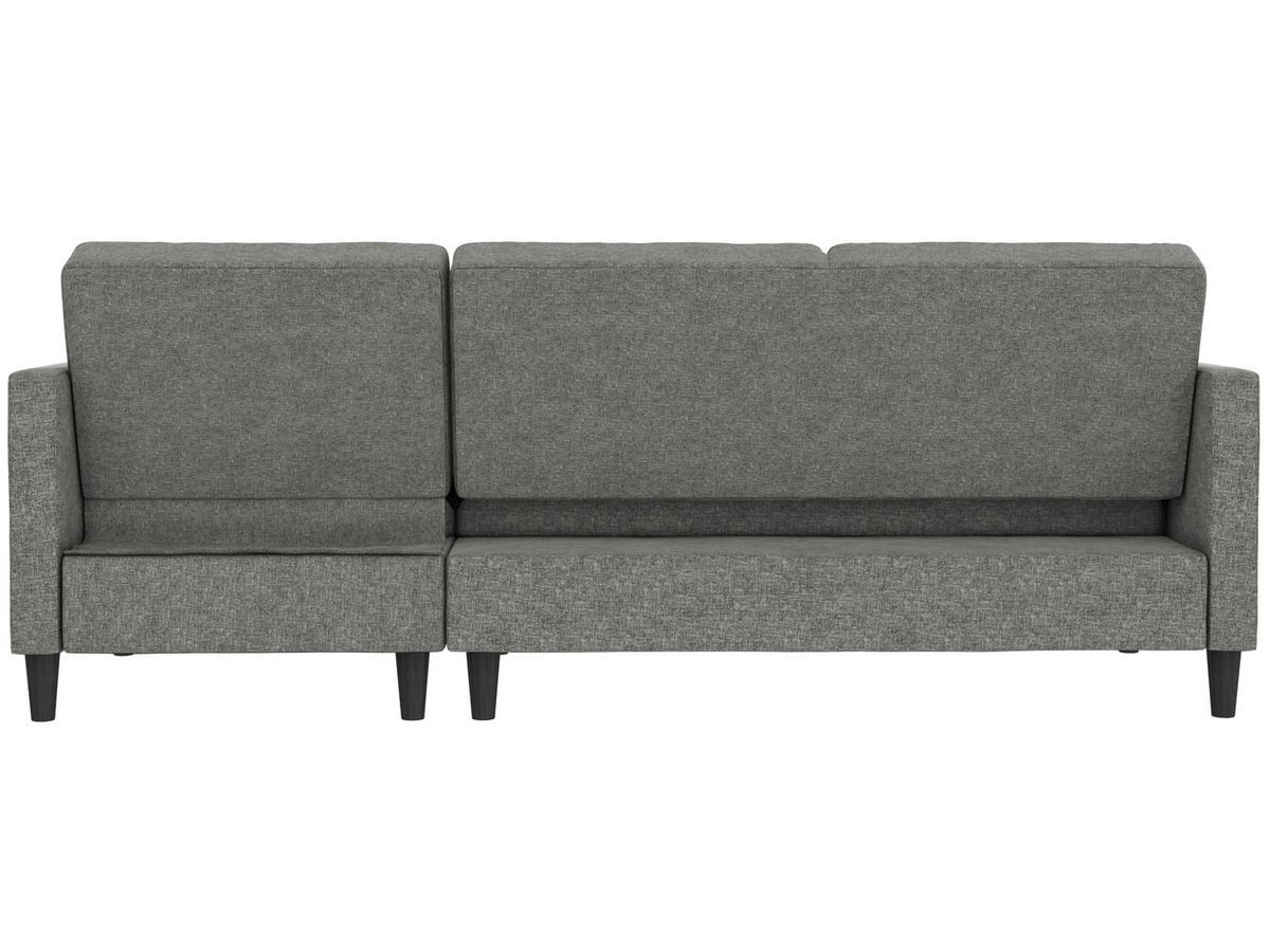 Ecksofa Palermo Anthrazit, mit Stauraum - Anthrazit/Schwarz, Basics, Textil (213/154cm) - Livetastic
