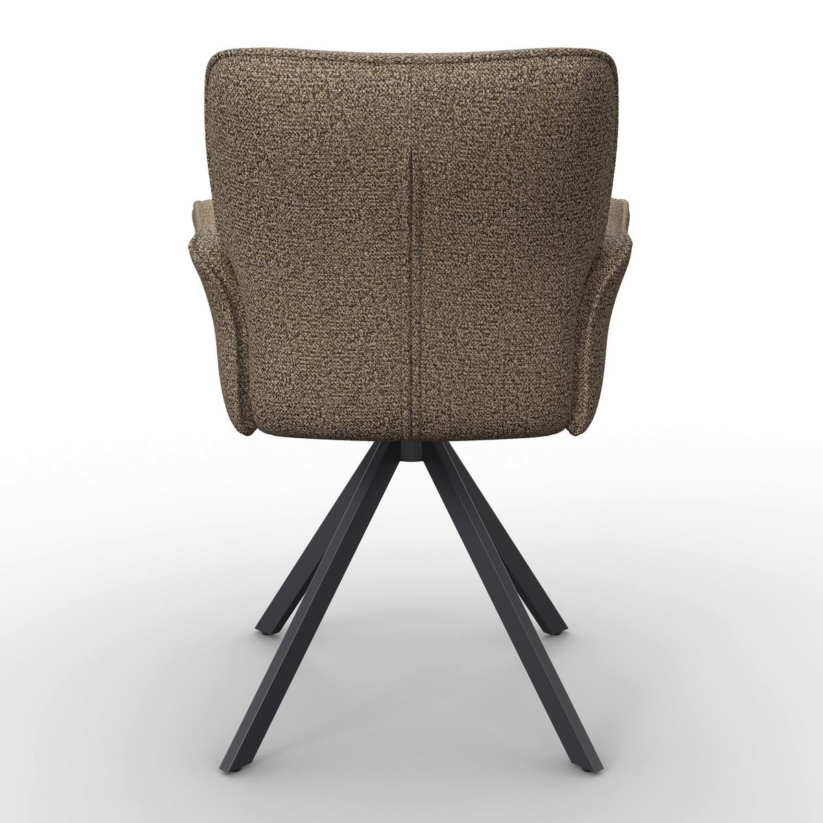 ŽIDLE S PODRUČKAMI TESS - černá/hnědá, Moderní, kov/dřevo (64/90/63cm) - Bessagi Home