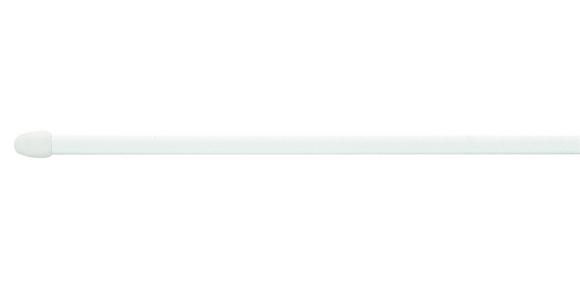 Vitragenstange Weiß L: 100-130 cm, 2er-Set - Weiß, KONVENTIONELL, Kunststoff/Metall (100cm) - Ondega