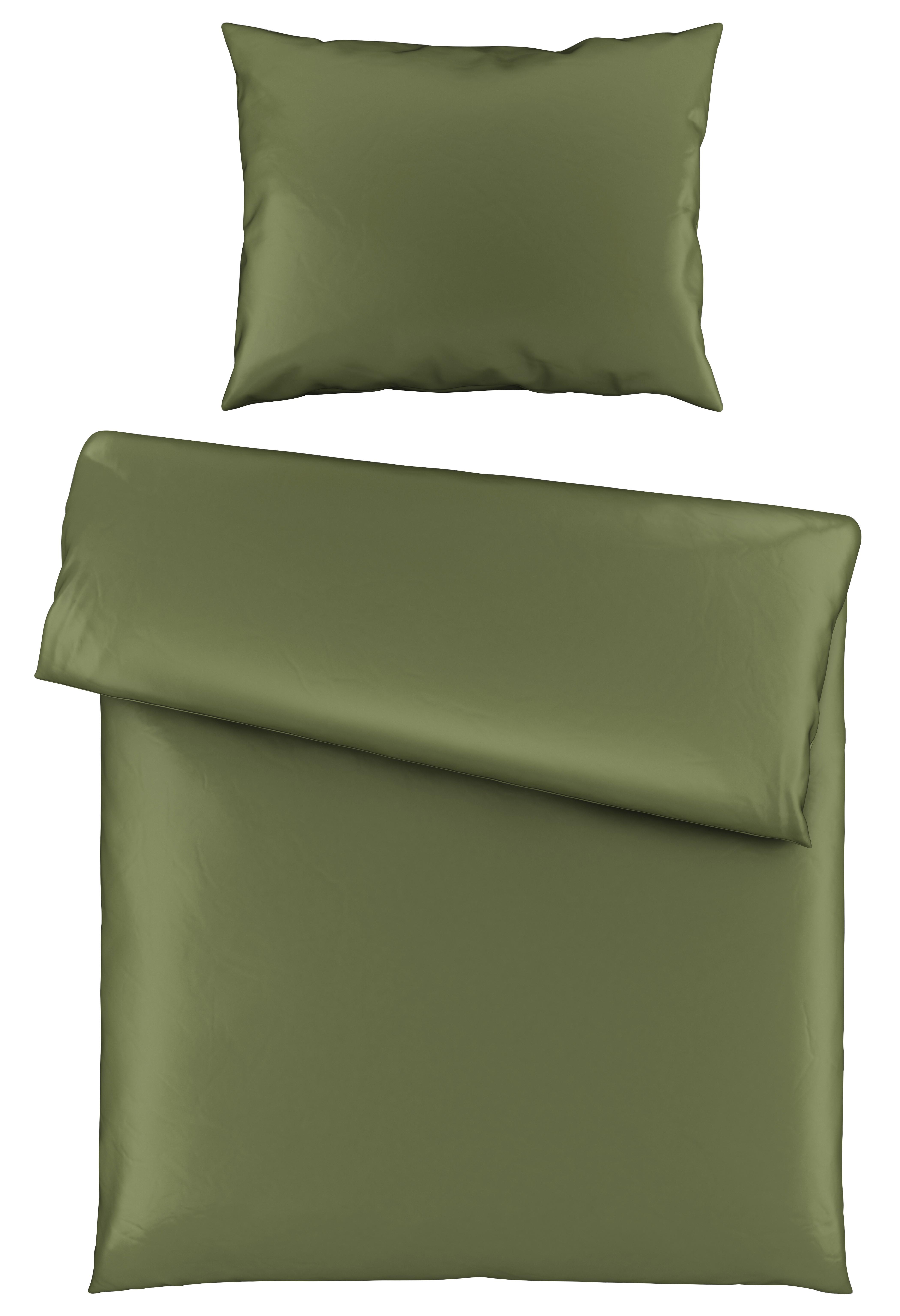 Posteľná Bielizeň Alex Uni, 140/200cm, Zelená - olivovozelená, Moderný, textil (140/200cm) - Premium Living