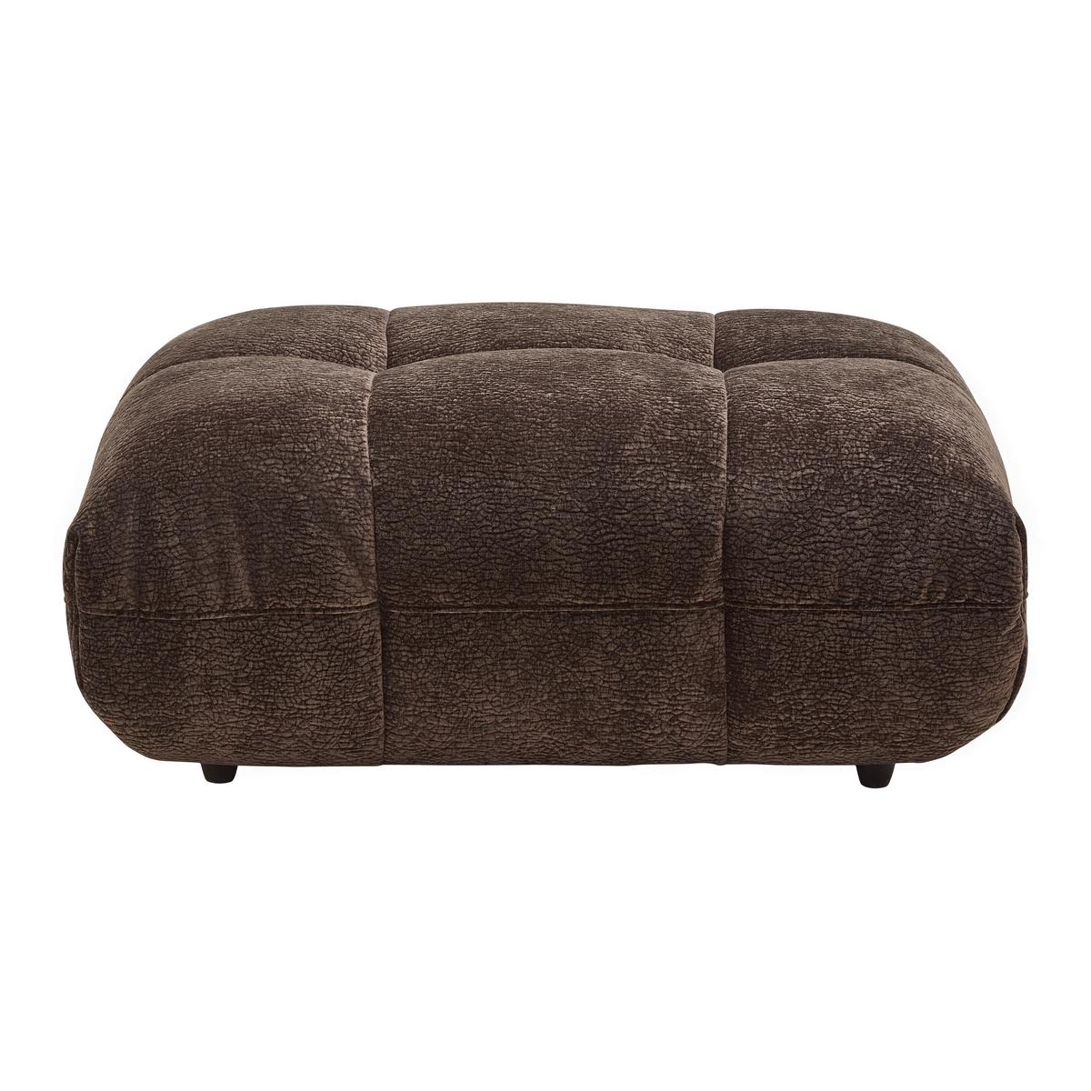 Taburetka PANDA, tmavohnedá ženilka - čierna/tmavohnedá, Trend, textil/plast (105/45/75cm) - Mömax