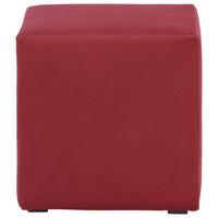 Hocker Bali Rot Sitz Gepolstert H: 42 cm - Rot, MODERN, Textil (45/42/45cm)
