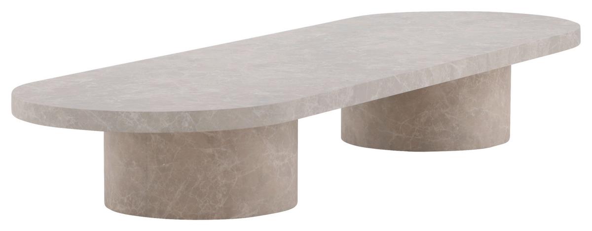 Couchtisch Narvik - Beige, Design, Holz (190/60/25cm) - Livetastic