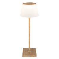 Akku-Tischleuchte 58434K - Braun, Natur, Kunststoff/Metall (13/38cm) - Globo