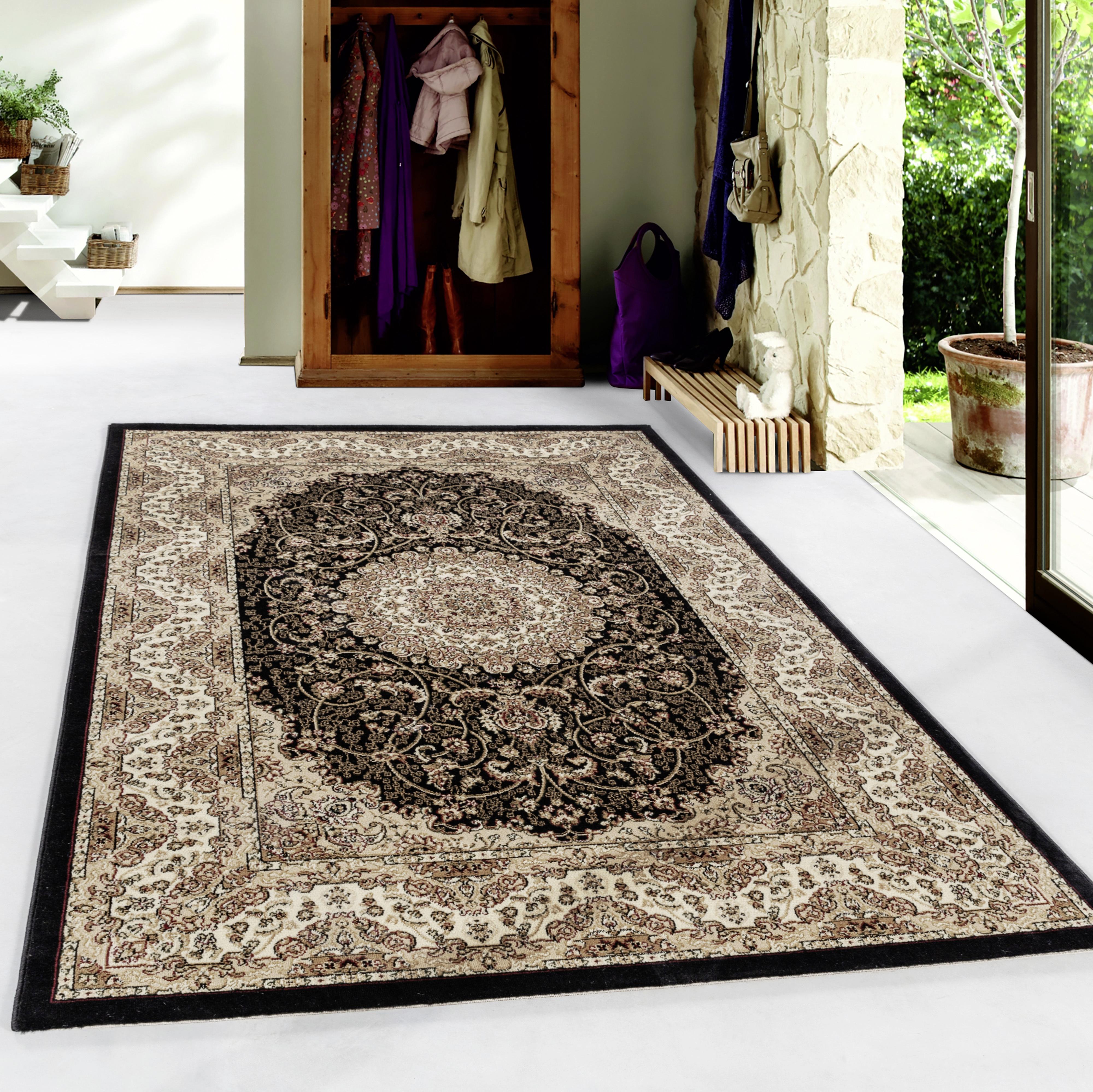 Webteppich Kashmir - Schwarz, Design, Textil (240/340cm)