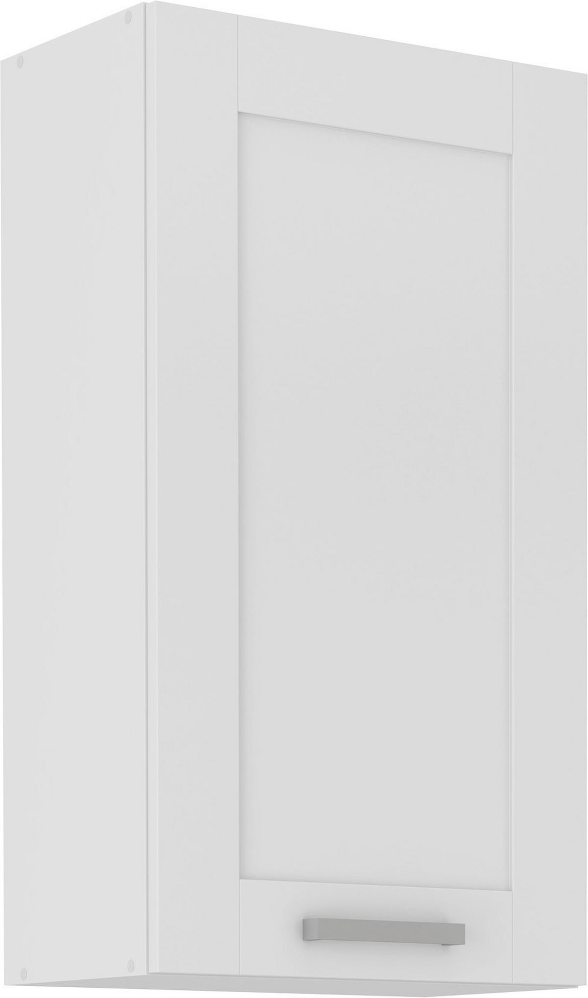 Küchenoberschrank Luisa B: 50 Cm Weiß 1 Drehtür - Weiß, ROMANTIK / LANDHAUS, Holzwerkstoff (50/90/31cm)