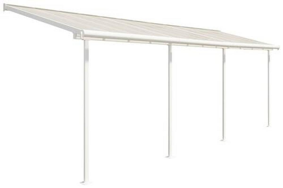 Terrassenüberdachung Palram Sierra 230x670 cm Weiß - Weiß, Basics, Metall (670/257/230cm)