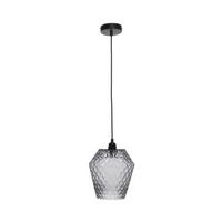 Hängeleuchte Lumi H: 27 cm 1-Flammig - Grau, Trend, Glas (20/27/20cm) - Kayoom