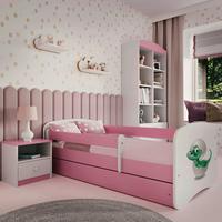 Kinder-/Juniorbett Babydreams inkl. Matratze 80x160 - Pink/Birkefarben, MODERN, Holz/Holzwerkstoff (80/160cm) - MID.YOU
